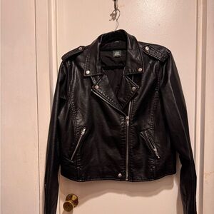 Wild Fable Black Leather Moto Jacket